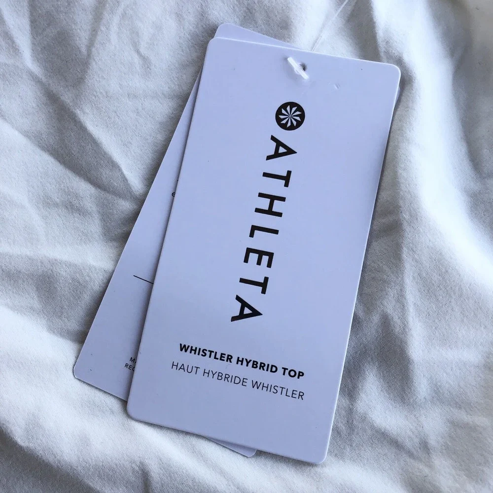 Athleta Whistler Hybrid Top Womens L White Layered Fleece Lined Performance $129 - Picture 4 of 12